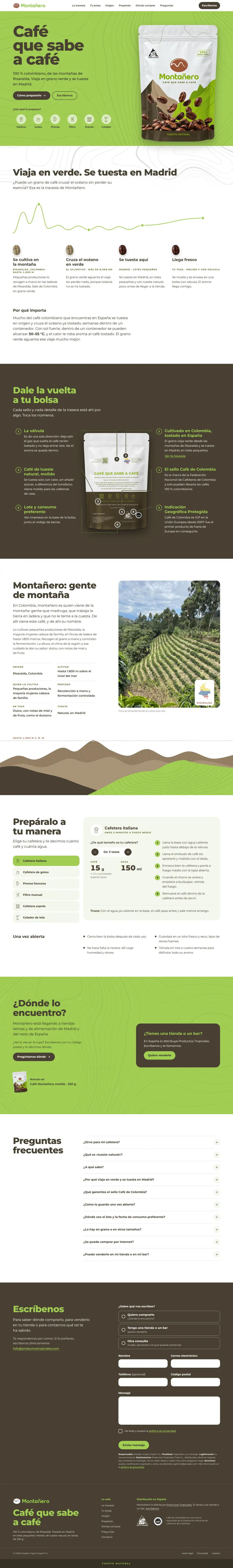 Web de Café Montañero