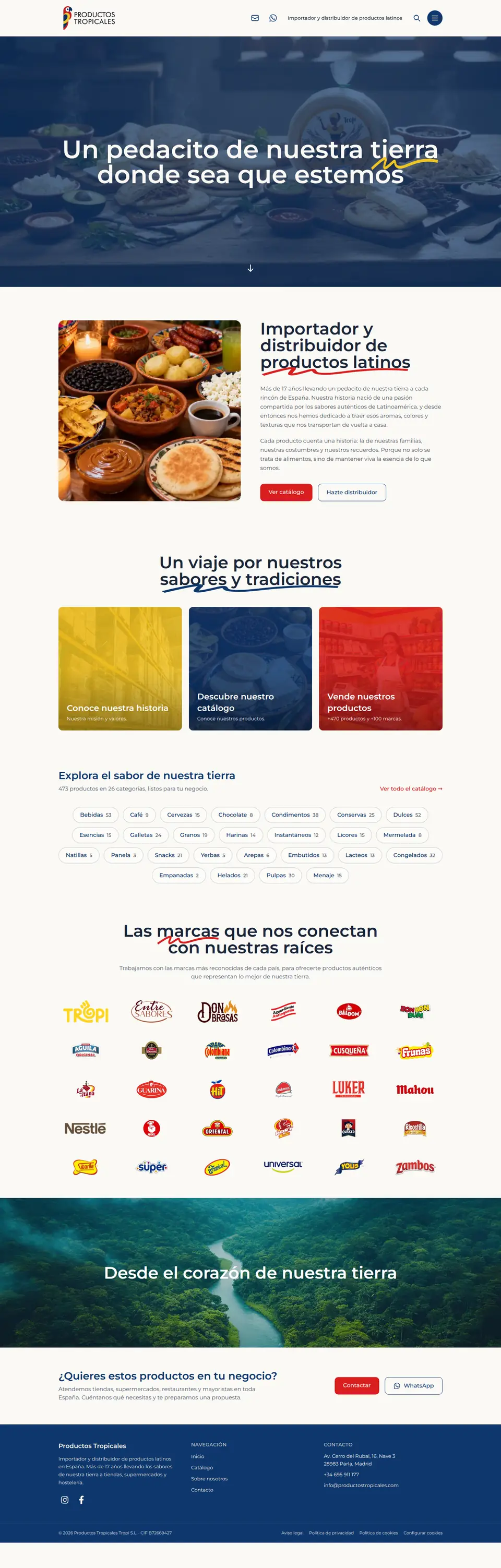 Web de Productos Tropicales